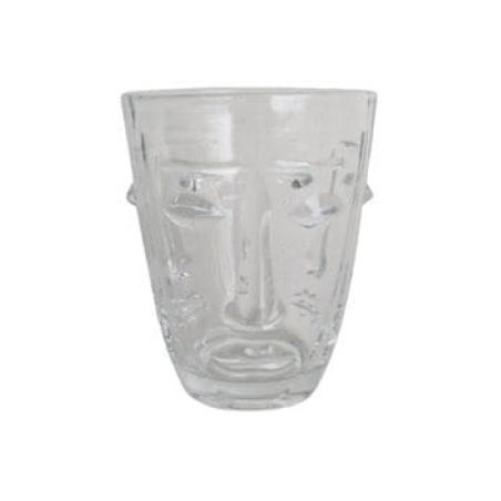 VERRE A EAU VISAGE TRANSPARENT