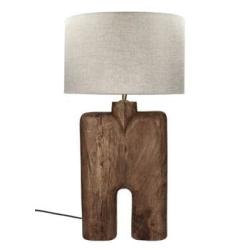 LAMPE H74D38 "LAMPEDUSA" EN MANGUIER & LIN