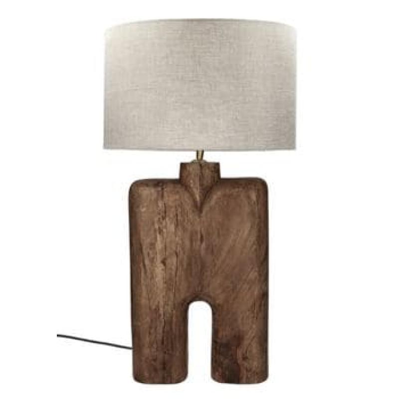 LAMPE H74D38 "LAMPEDUSA" EN MANGUIER & LIN