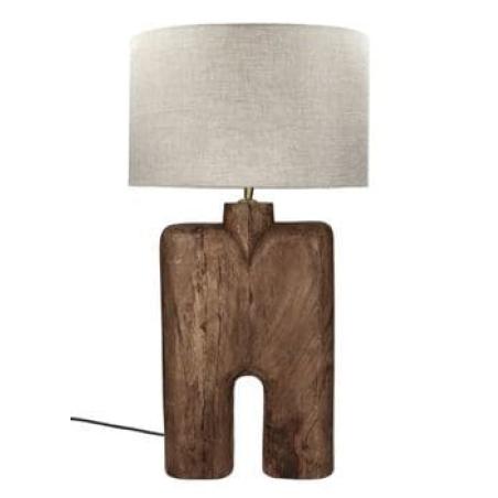 LAMPE H74D38 "LAMPEDUSA" EN MANGUIER & LIN
