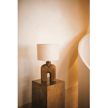 LAMPE H74D38 "LAMPEDUSA" EN MANGUIER & LIN