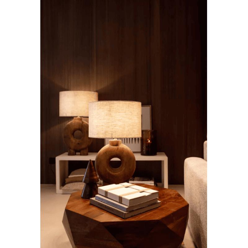 LAMPE H51D28 "LAMPEDUSA" EN MANGUIER & LIN