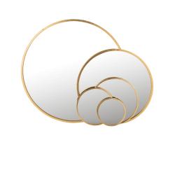 MIROIR "MONA" Ø80cm DORE BROSSE