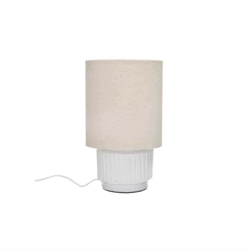 LAMPE "CORDOBA" S TERRE CUITE & LIN