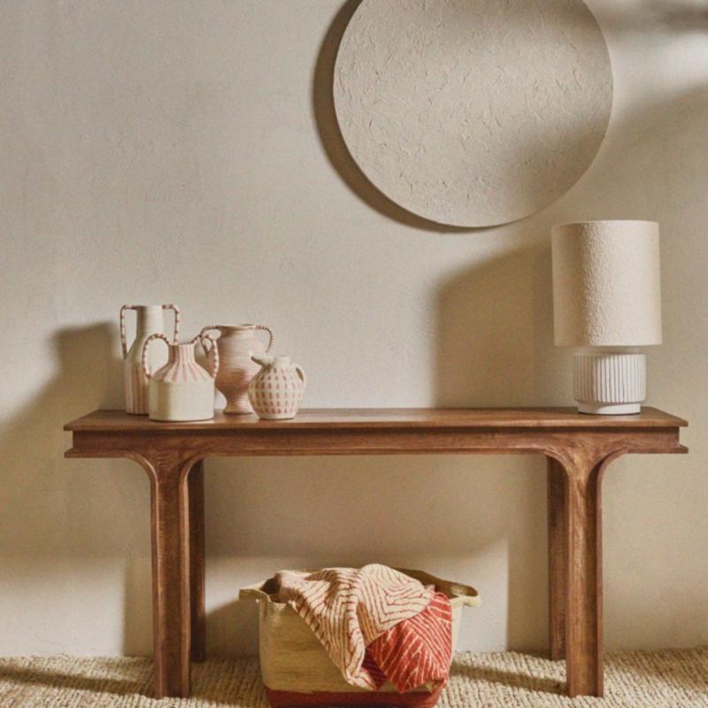 LAMPE "CORDOBA" S TERRE CUITE & LIN