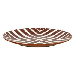 ASSIETTE PLATE "AMUSE" BRUN D27