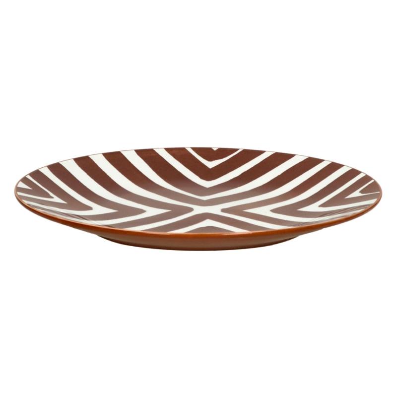 ASSIETTE PLATE "AMUSE" BRUN D27