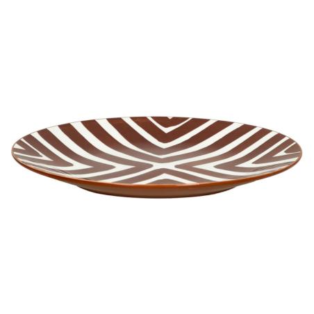 ASSIETTE PLATE "AMUSE" BRUN D27