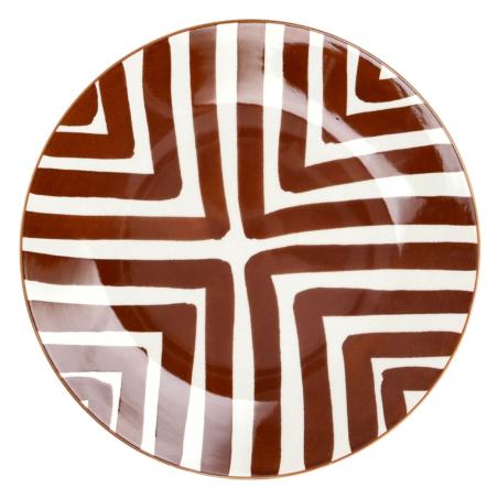 ASSIETTE PLATE "AMUSE" BRUN D27