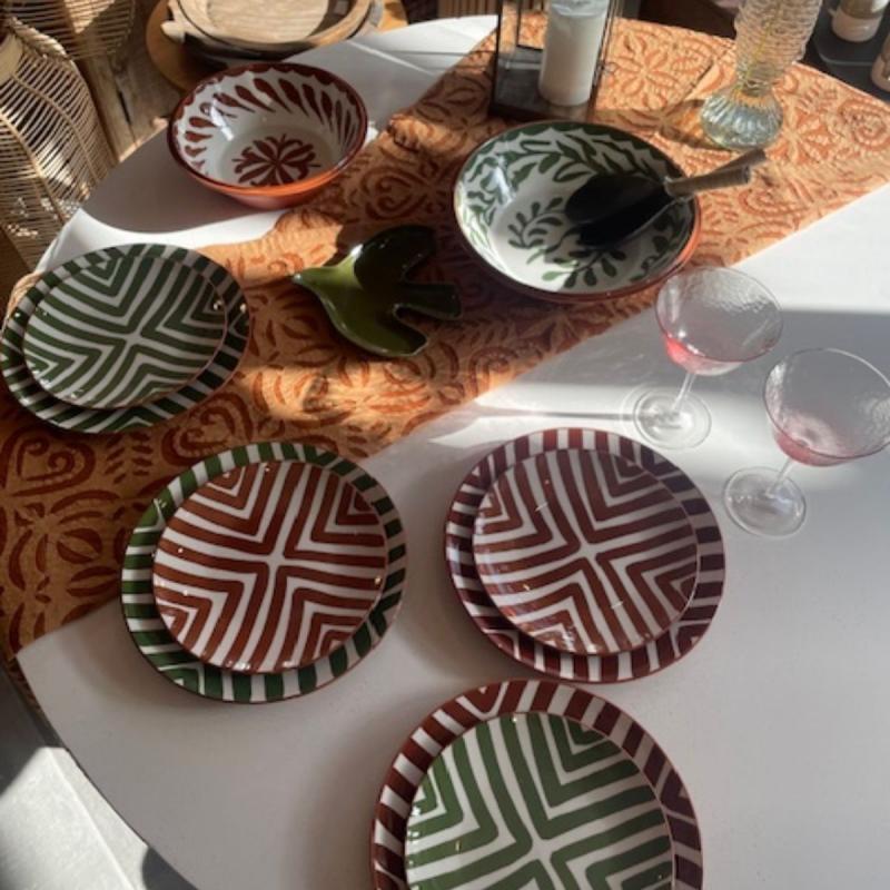 ASSIETTE DESSERT "AMUSE" VERT D22