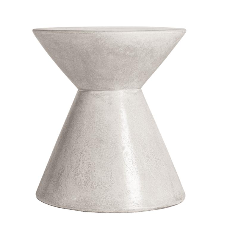 TABLE APPOINT CIMENT GRIS H48L43