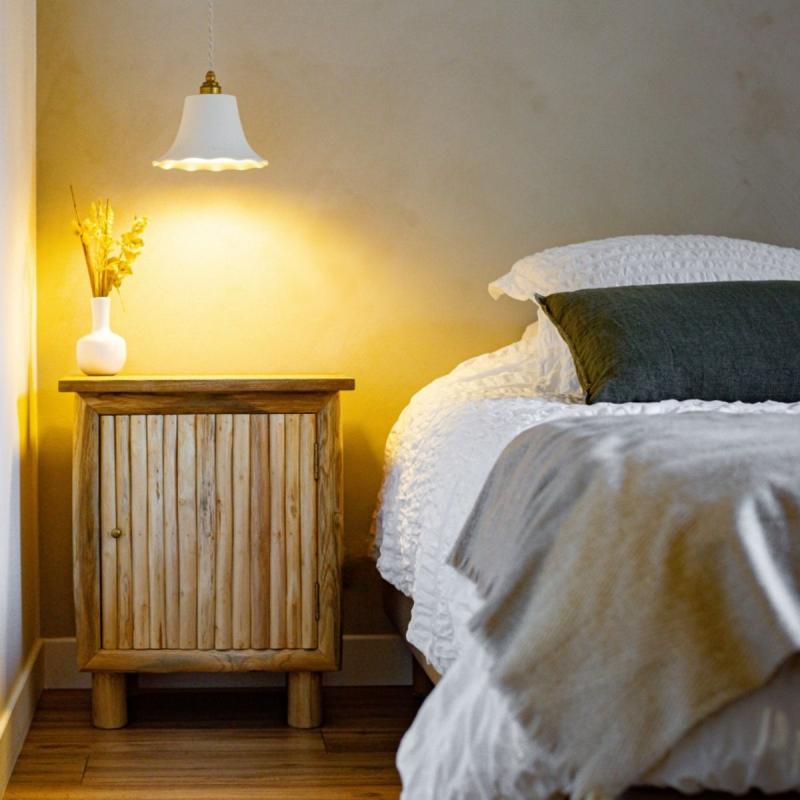 SUSPENSION TERRE CUITE BLCHE D21H15