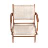 FAUTEUIL TECK & CORDAGE BLANC