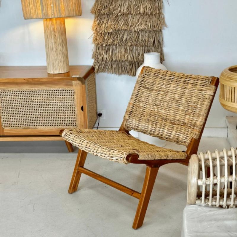 FAUTEUIL JUNE ROTIN TRESSE 