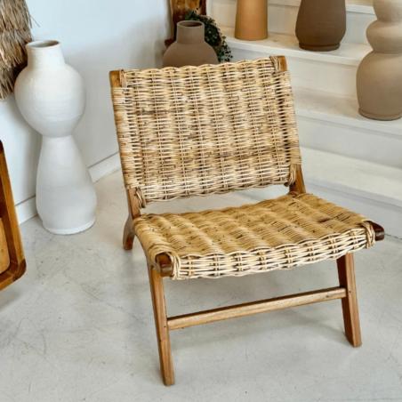 FAUTEUIL JUNE ROTIN TRESSE 