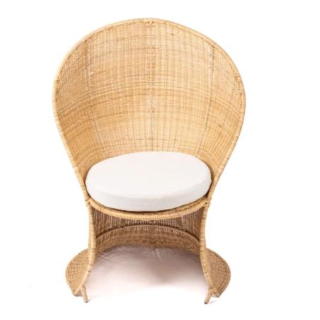 FAUTEUIL LINZO ROTIN AVEC COUSSIN