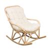 ROCKING CHAIR ROTIN AVEC COUSSIN