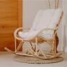 ROCKING CHAIR ROTIN AVEC COUSSIN