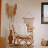 ROCKING CHAIR ROTIN AVEC COUSSIN