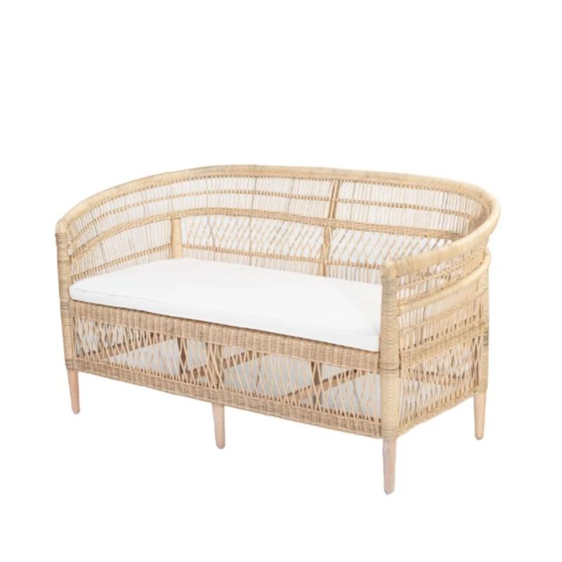 BANQUETTE ROTIN ET TECK