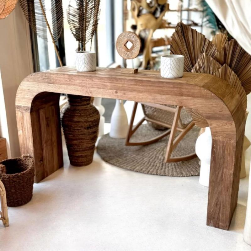 CONSOLE COMPTOIR TECK RECYCLE
