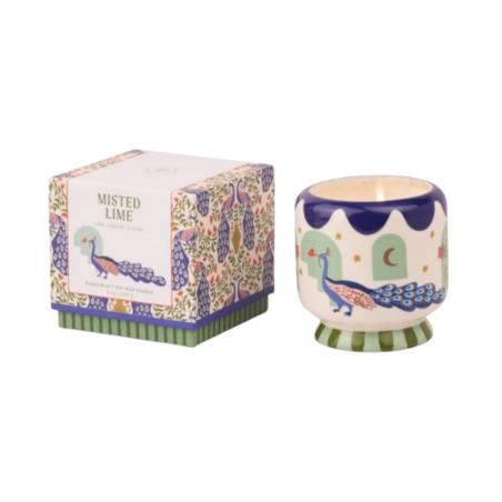 BOUGIE "PEACOCK" CERAMIQUE