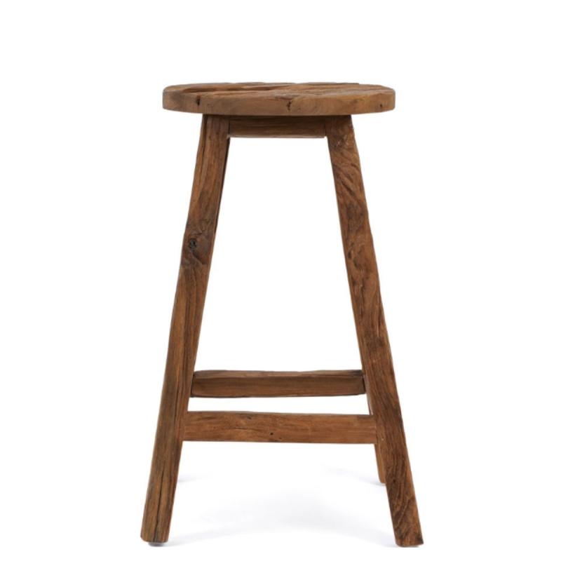 TABOURET DE BAR VIEUX TECK 
