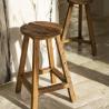 TABOURET DE BAR VIEUX TECK 