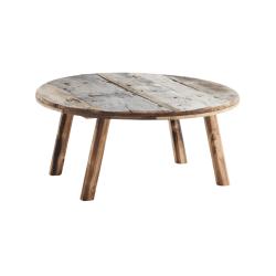 TABLE RONDE BOIS RECYCLE D90