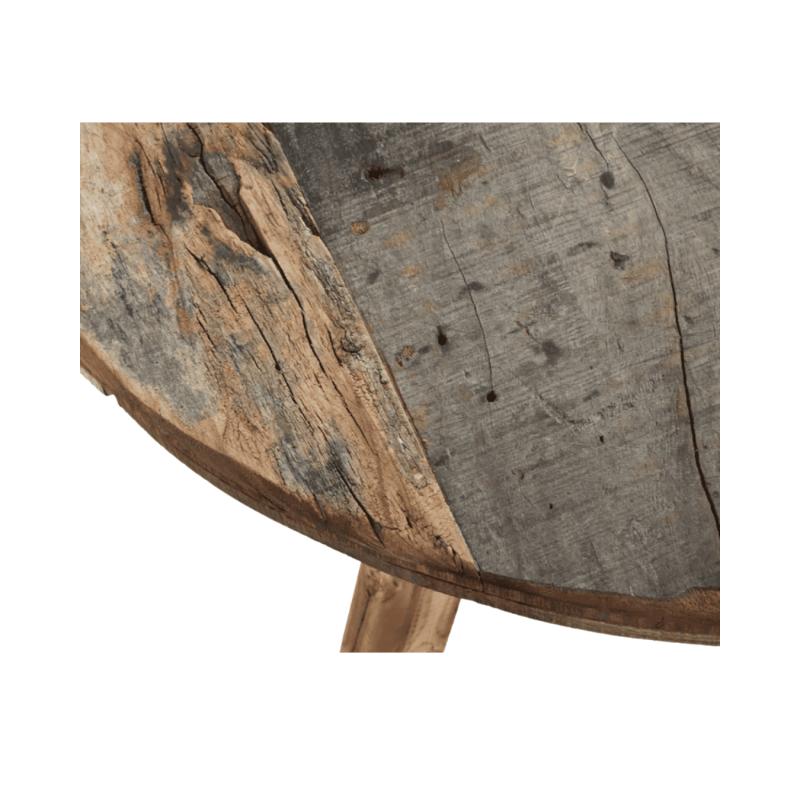 TABLE RONDE BOIS RECYCLE D90