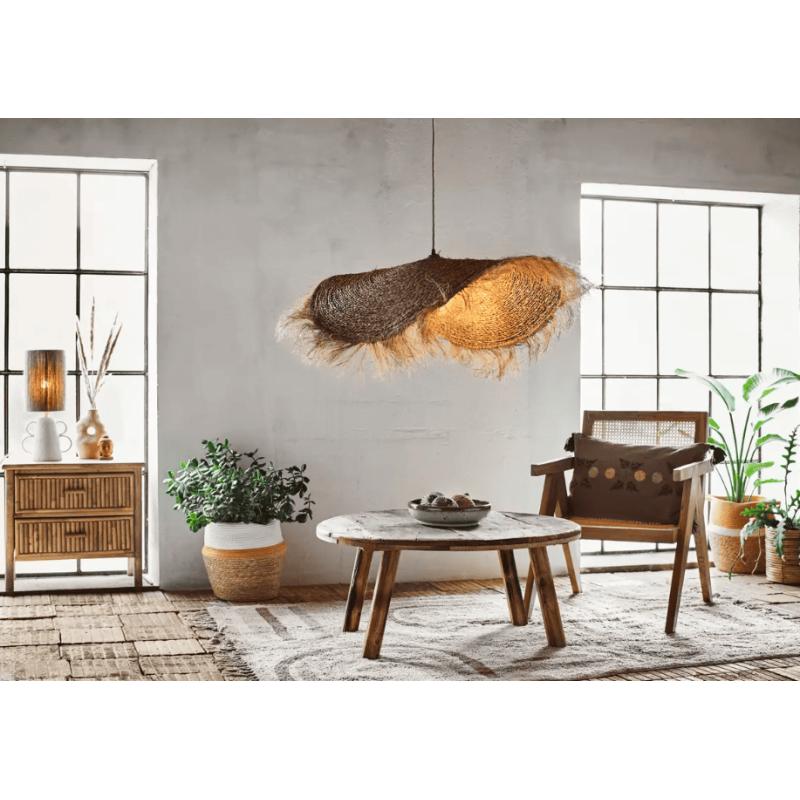 TABLE RONDE BOIS RECYCLE D90