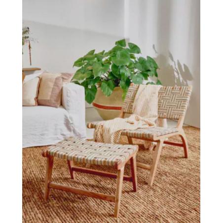 Fauteuil AOSTA acacia et coton Fauteuil AOSTA acacia et coton