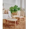 Fauteuil AOSTA acacia et coton Fauteuil AOSTA acacia et coton