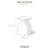 TABLE APPOINT CALLA ECRU