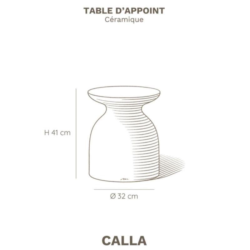 TABLE APPOINT CALLA TAUPE