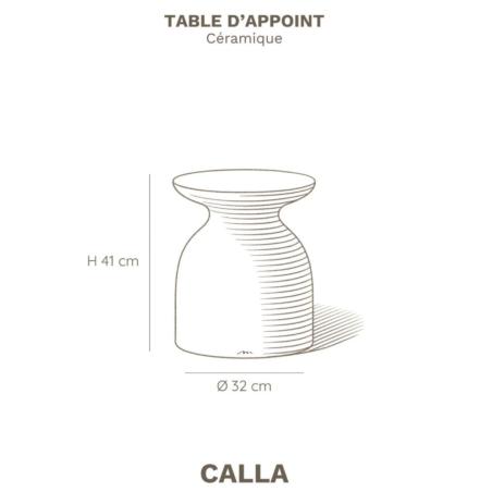 TABLE APPOINT CALLA TAUPE