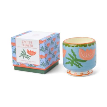 BOUGIE "CACTUS FLOWER" CERAMIQUE